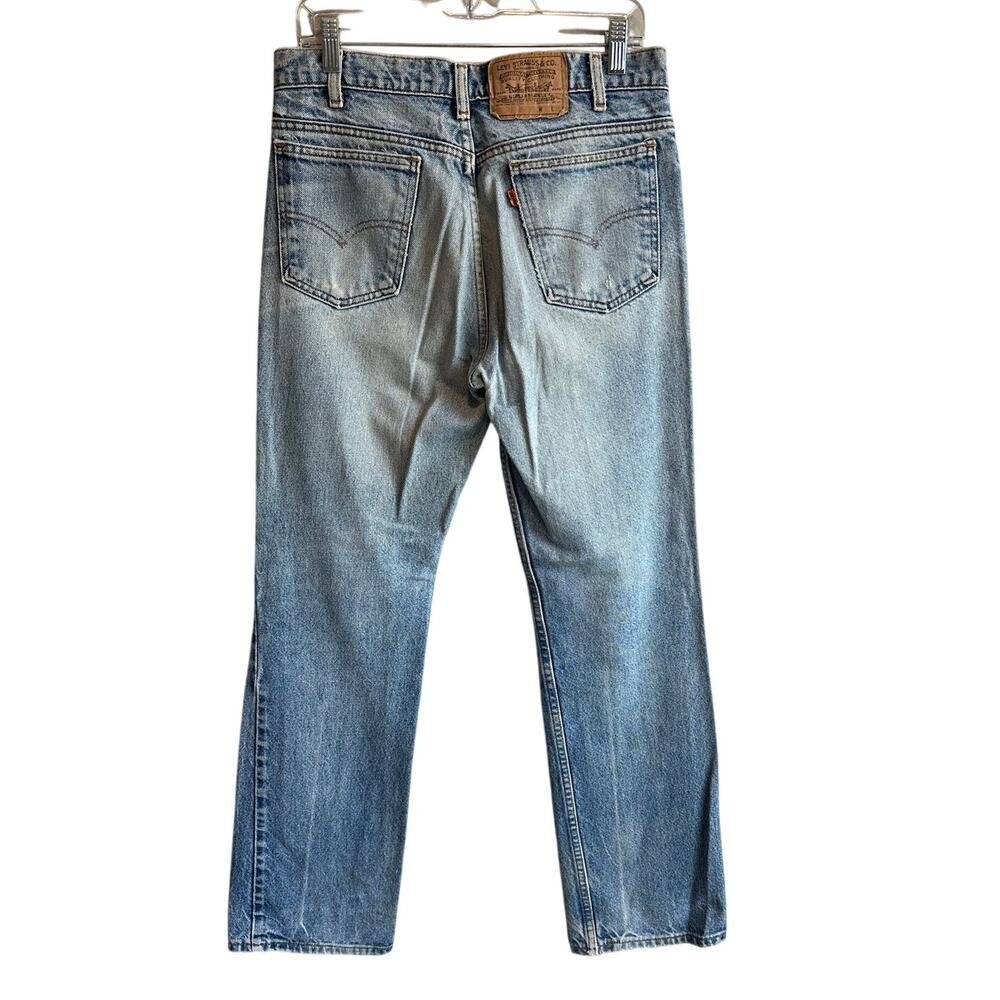 Levi’s 80s Vintage 517 Orange Tab Faded Distressed Light Wash Jeans 32x32